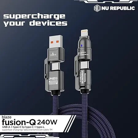 240W 4-in-1 Fast Charging Cable