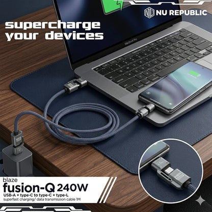 240W 4-in-1 Fast Charging Cable