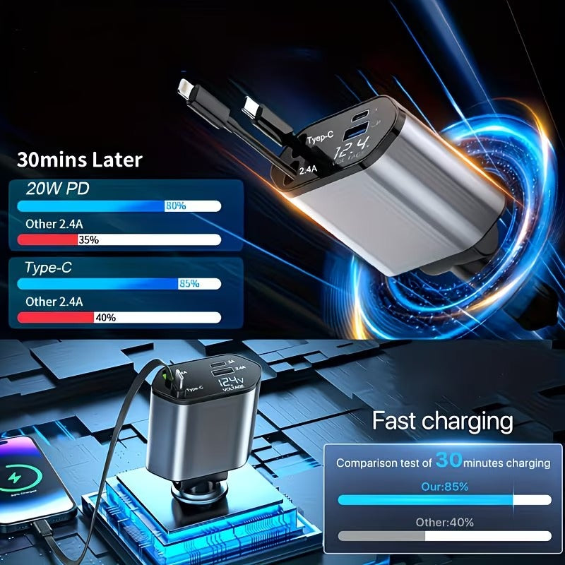 4 in 1 Retractable Charger