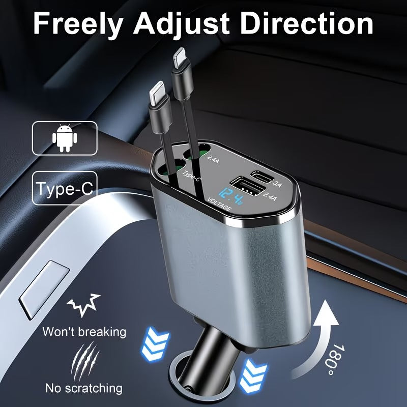 4 in 1 Retractable Charger