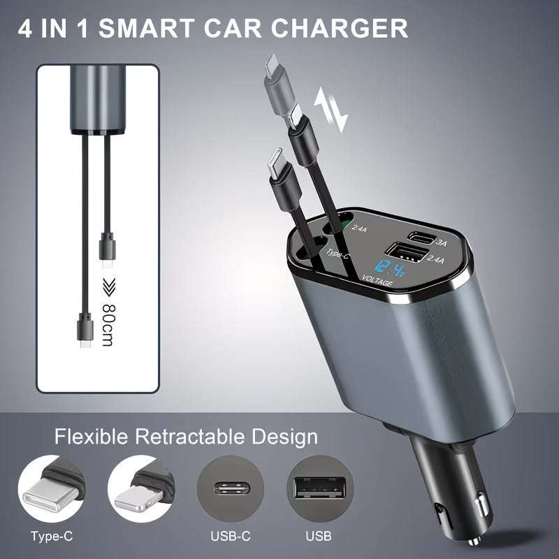 4 in 1 Retractable Charger